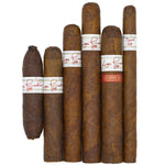 Set of cigars with Liga Privada labels on a white background